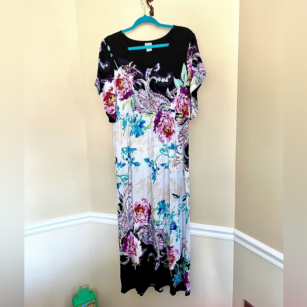 Chicos 2 long stretchy maxi dress (sz 12 14)